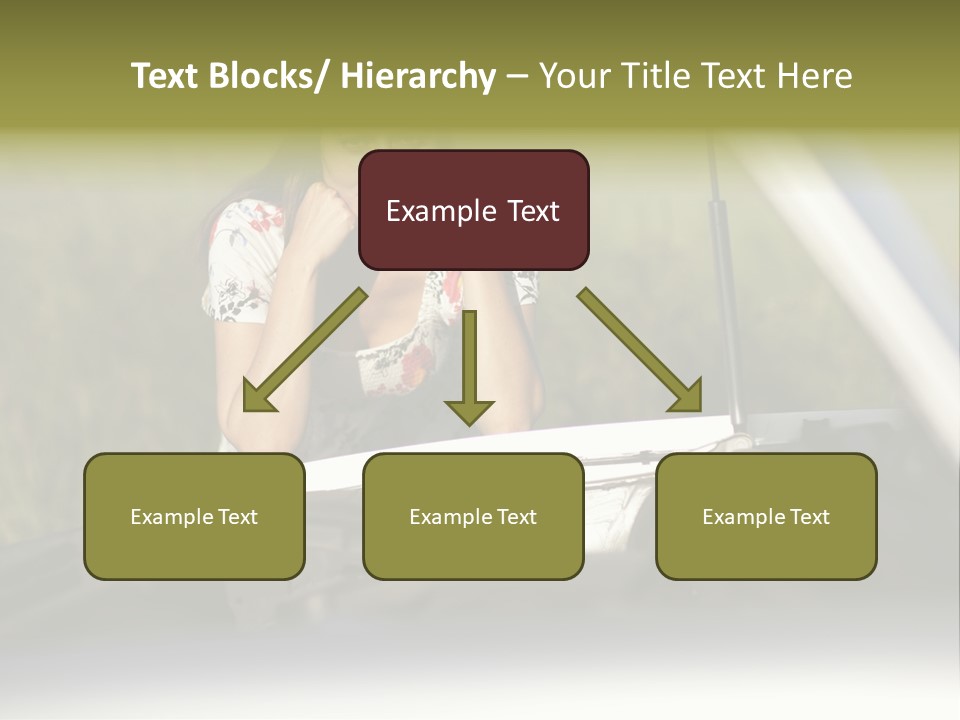 Open Person Car PowerPoint Template