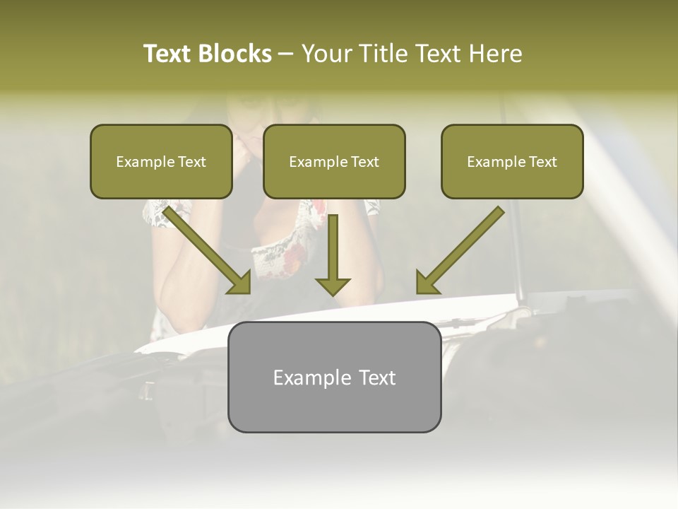 Open Person Car PowerPoint Template