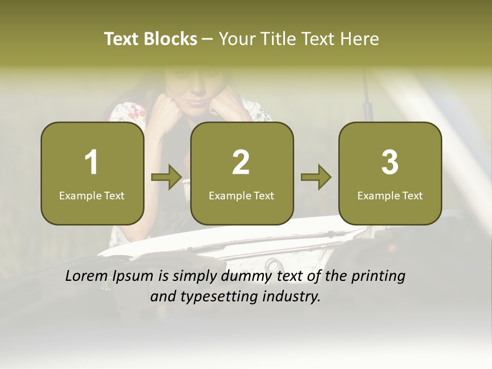 Open Person Car PowerPoint Template