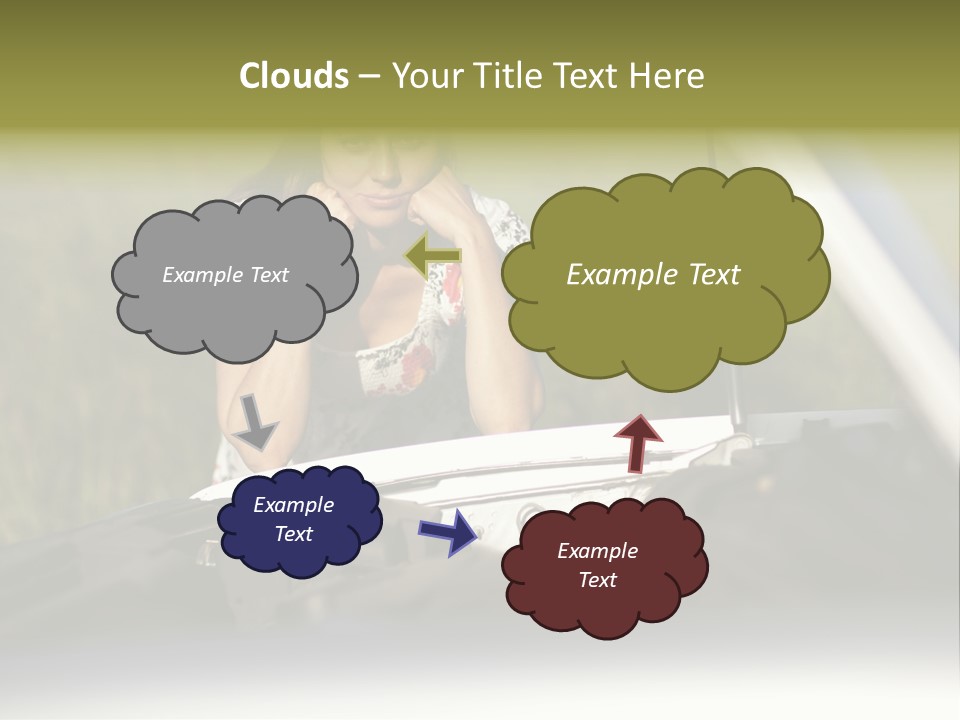 Open Person Car PowerPoint Template