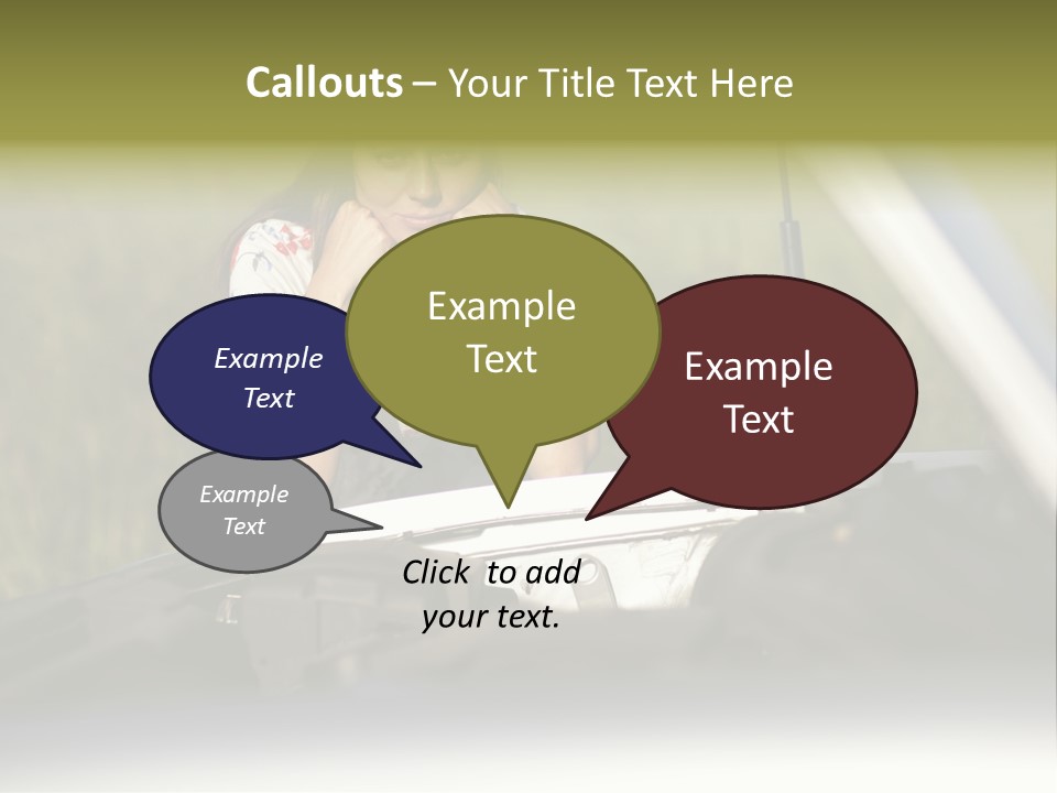 Open Person Car PowerPoint Template