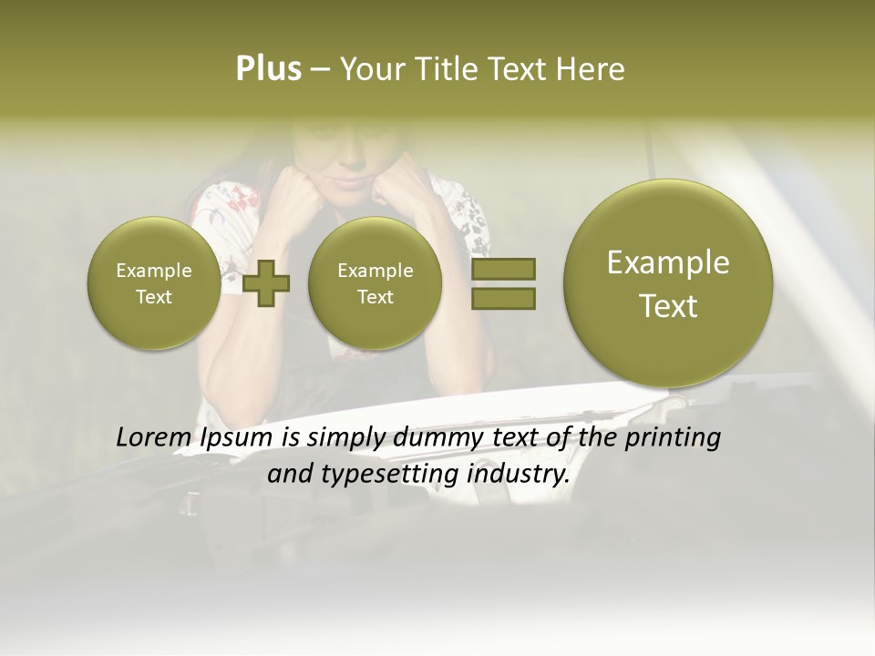 Open Person Car PowerPoint Template