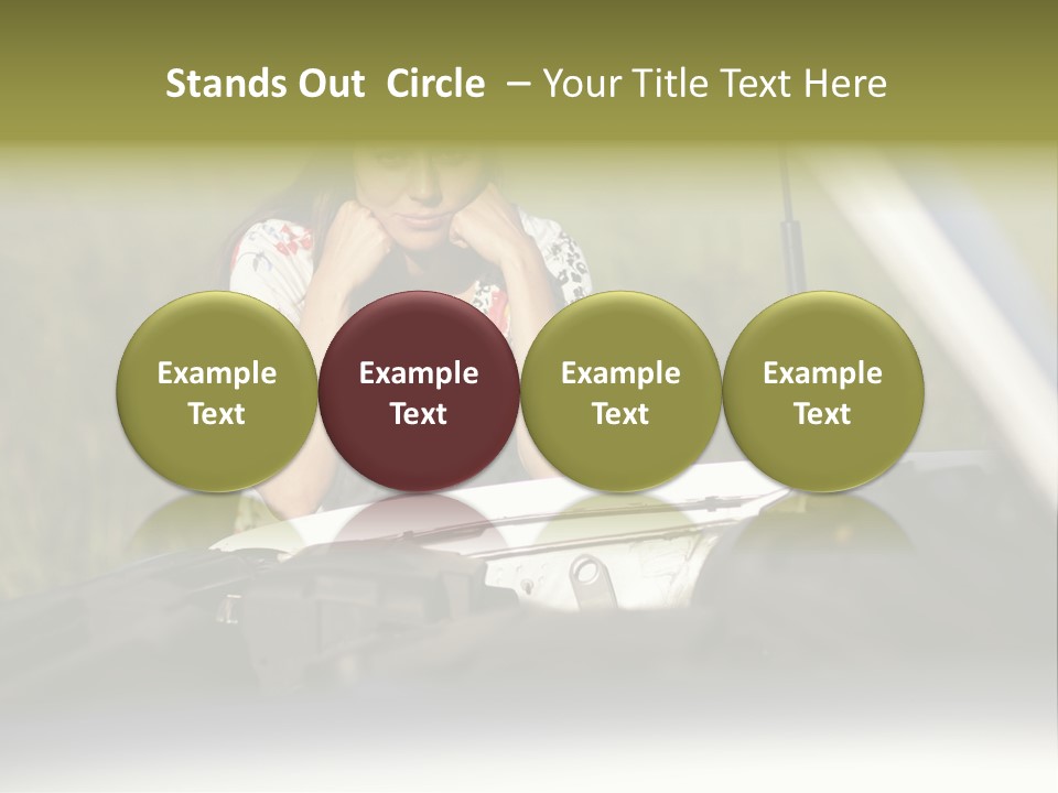 Open Person Car PowerPoint Template