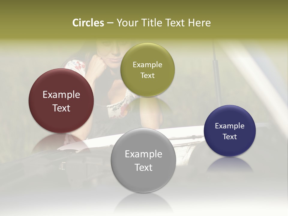 Open Person Car PowerPoint Template