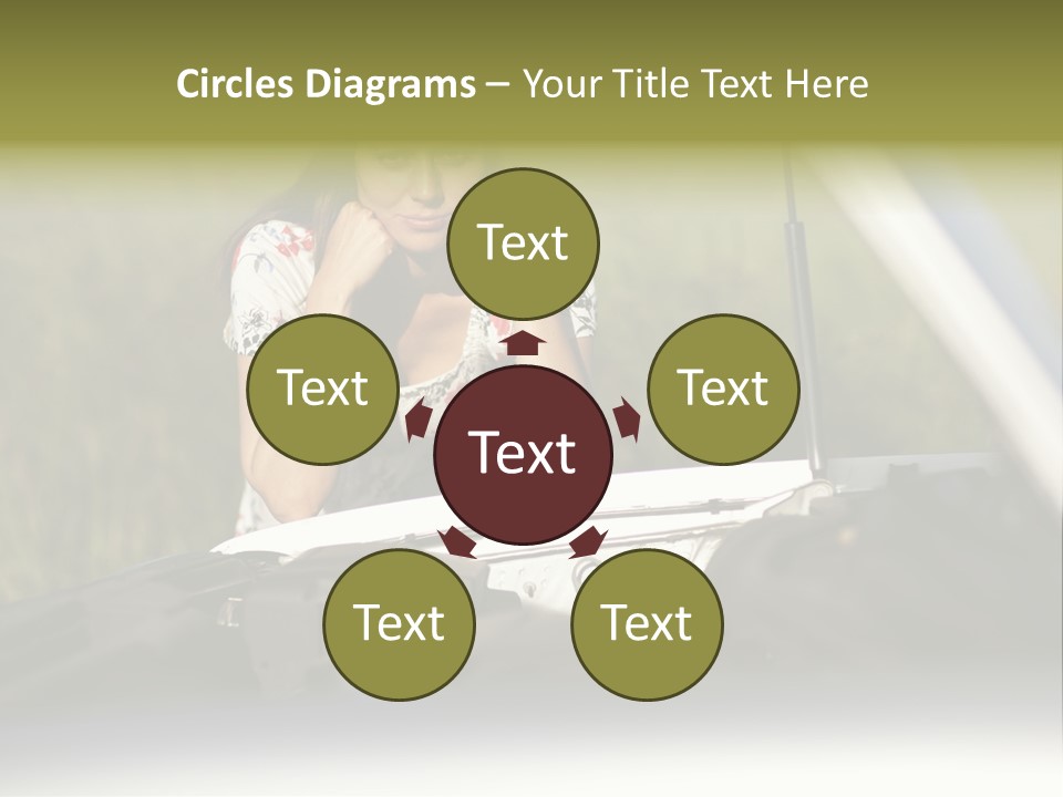 Open Person Car PowerPoint Template