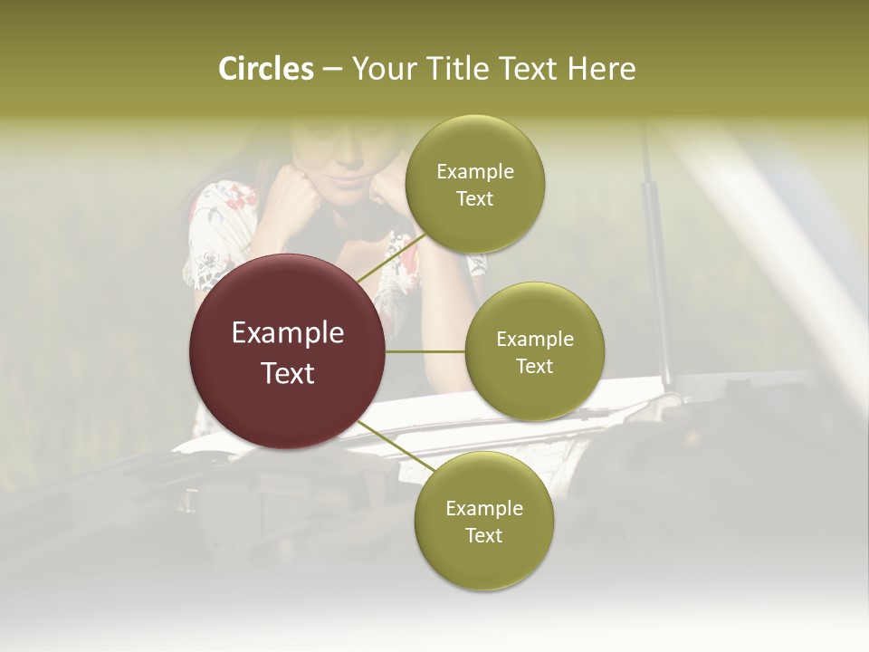 Open Person Car PowerPoint Template