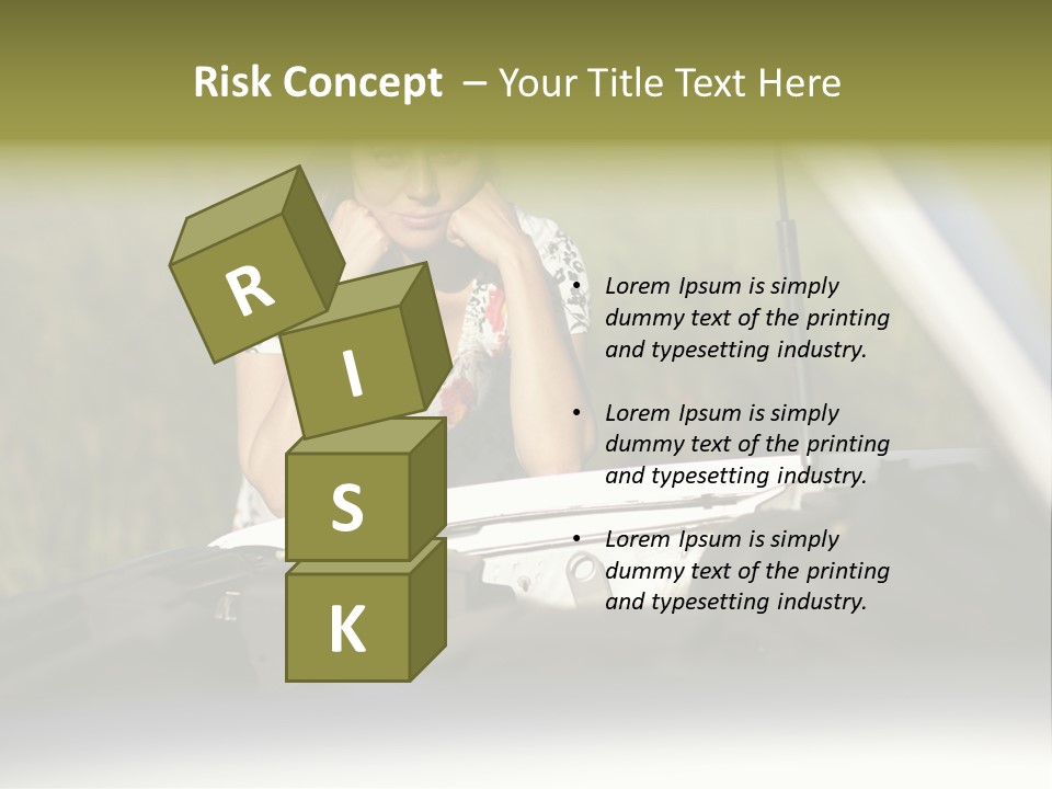 Open Person Car PowerPoint Template