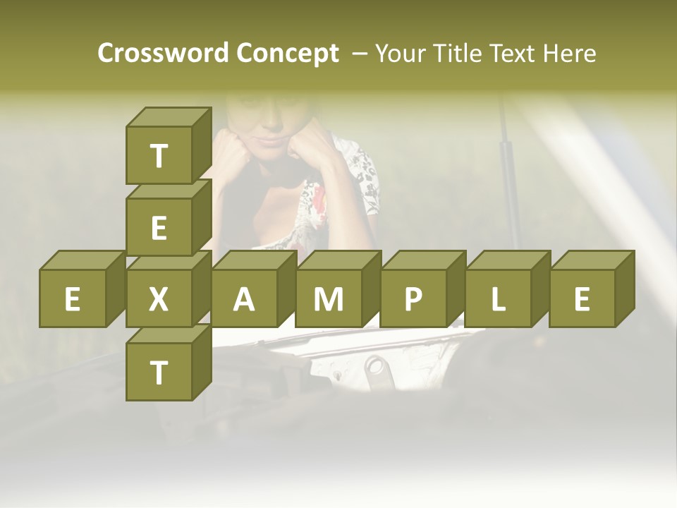 Open Person Car PowerPoint Template