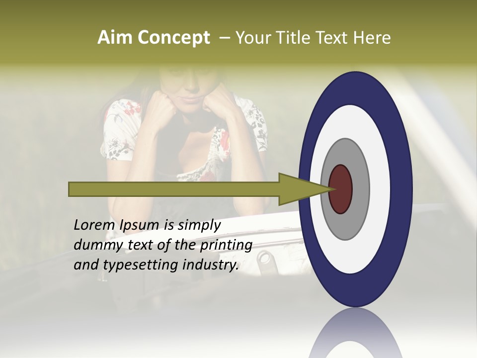 Open Person Car PowerPoint Template