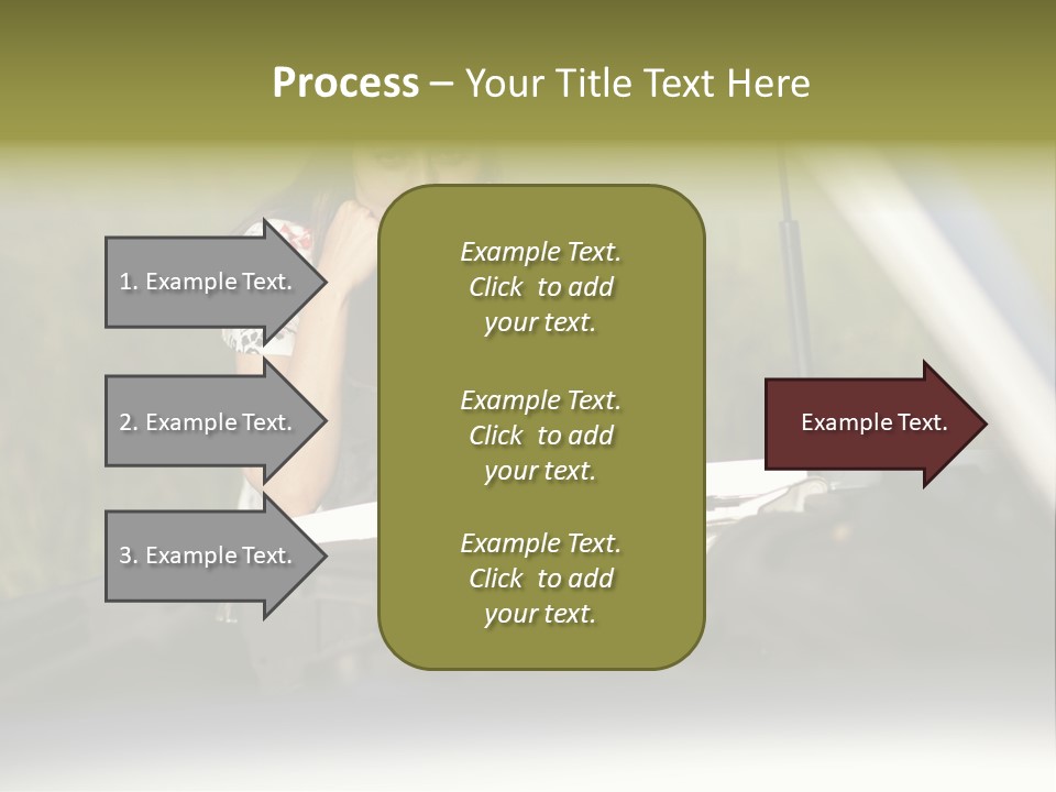 Open Person Car PowerPoint Template