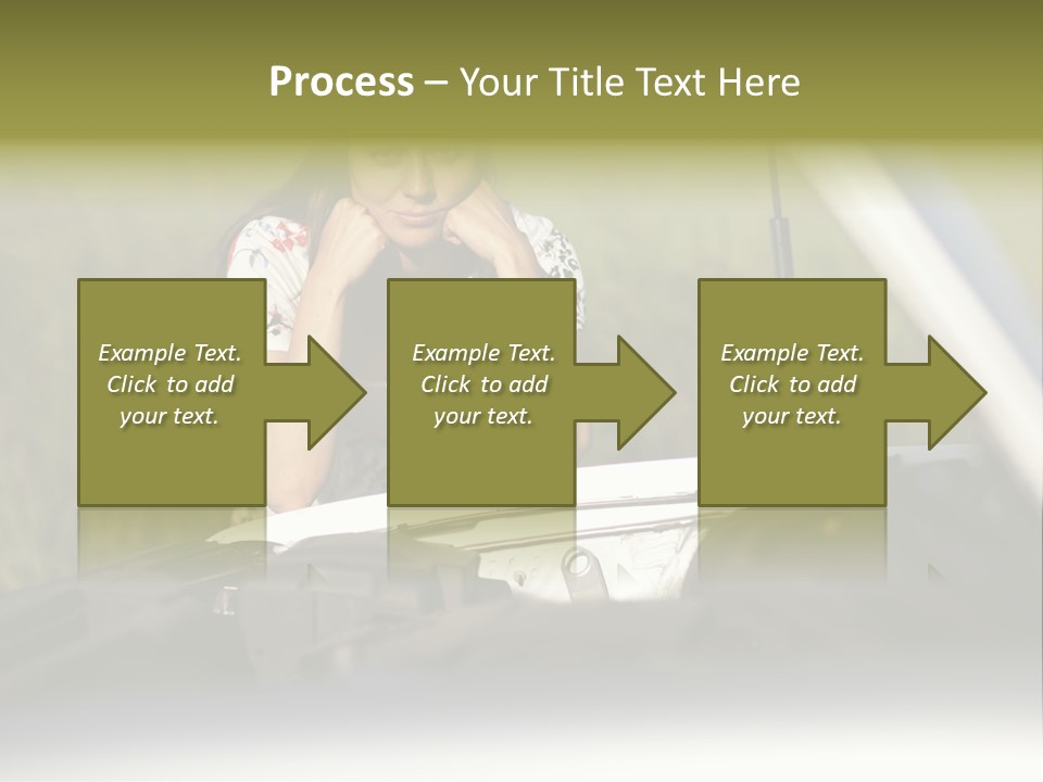 Open Person Car PowerPoint Template