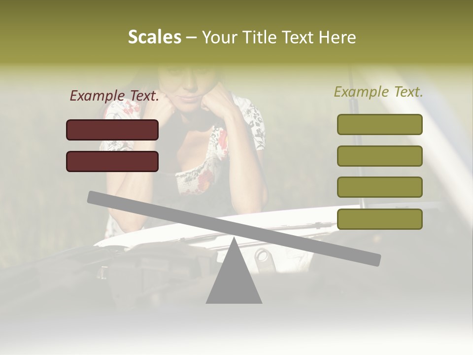 Open Person Car PowerPoint Template