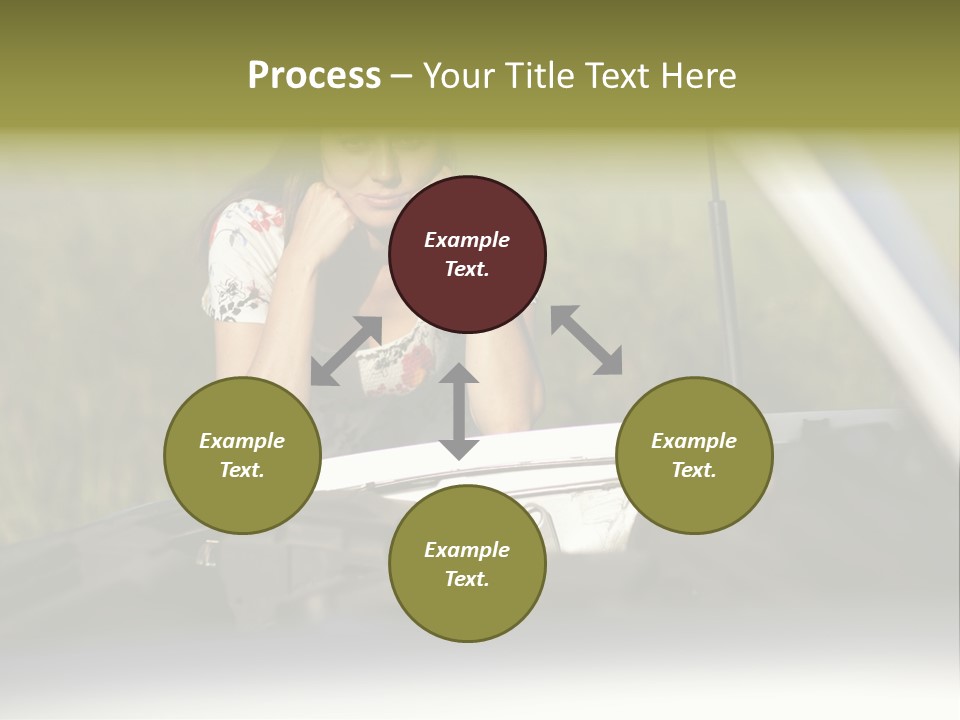 Open Person Car PowerPoint Template
