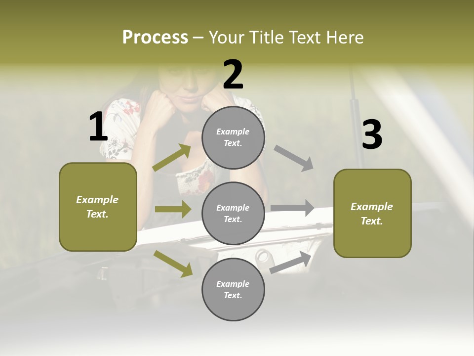 Open Person Car PowerPoint Template