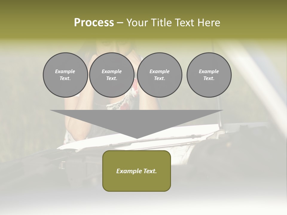 Open Person Car PowerPoint Template