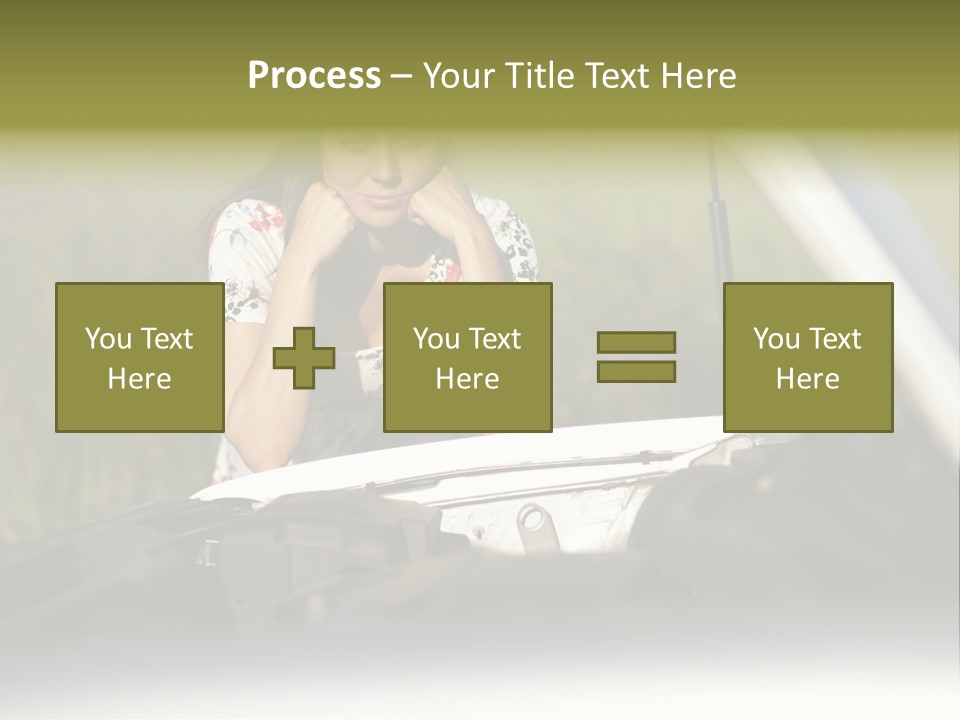 Open Person Car PowerPoint Template
