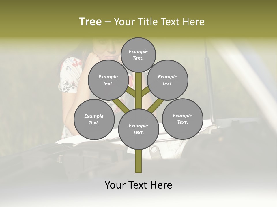 Open Person Car PowerPoint Template