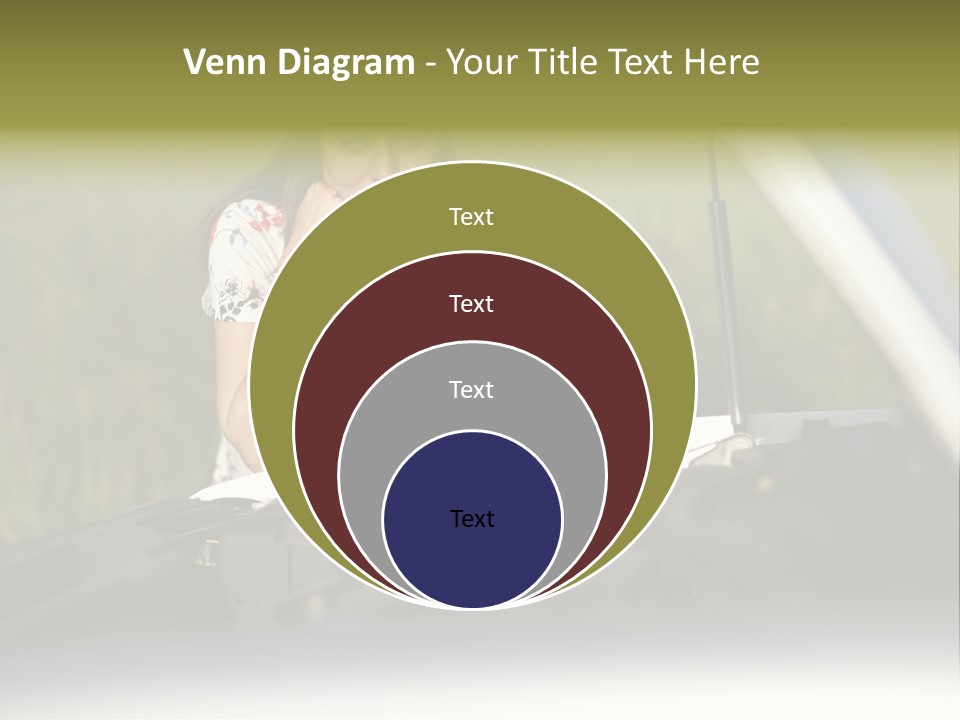 Open Person Car PowerPoint Template