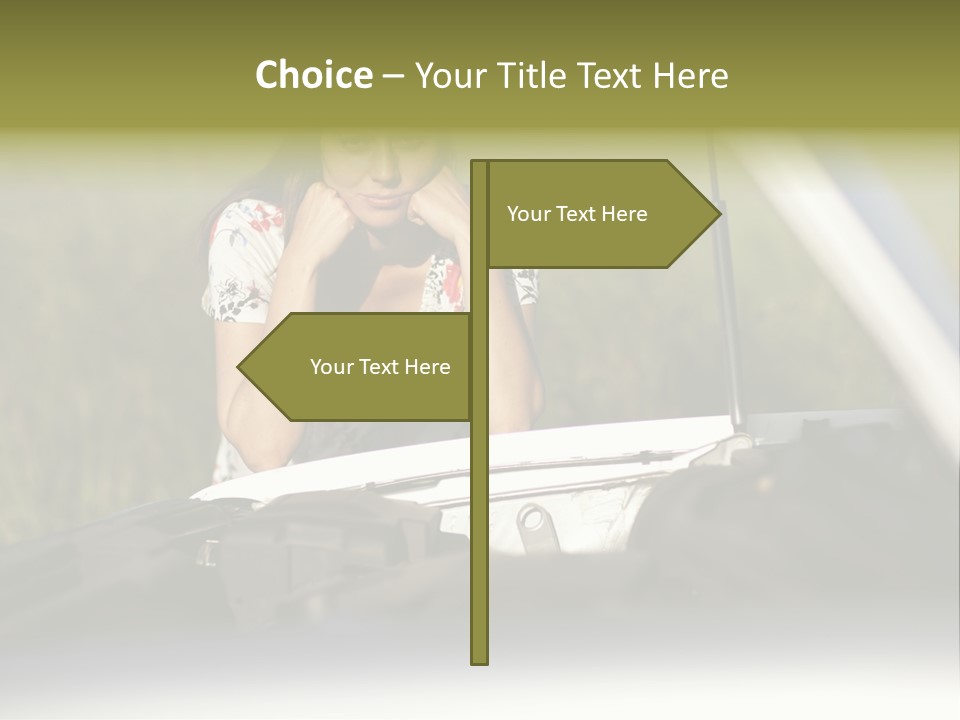 Open Person Car PowerPoint Template