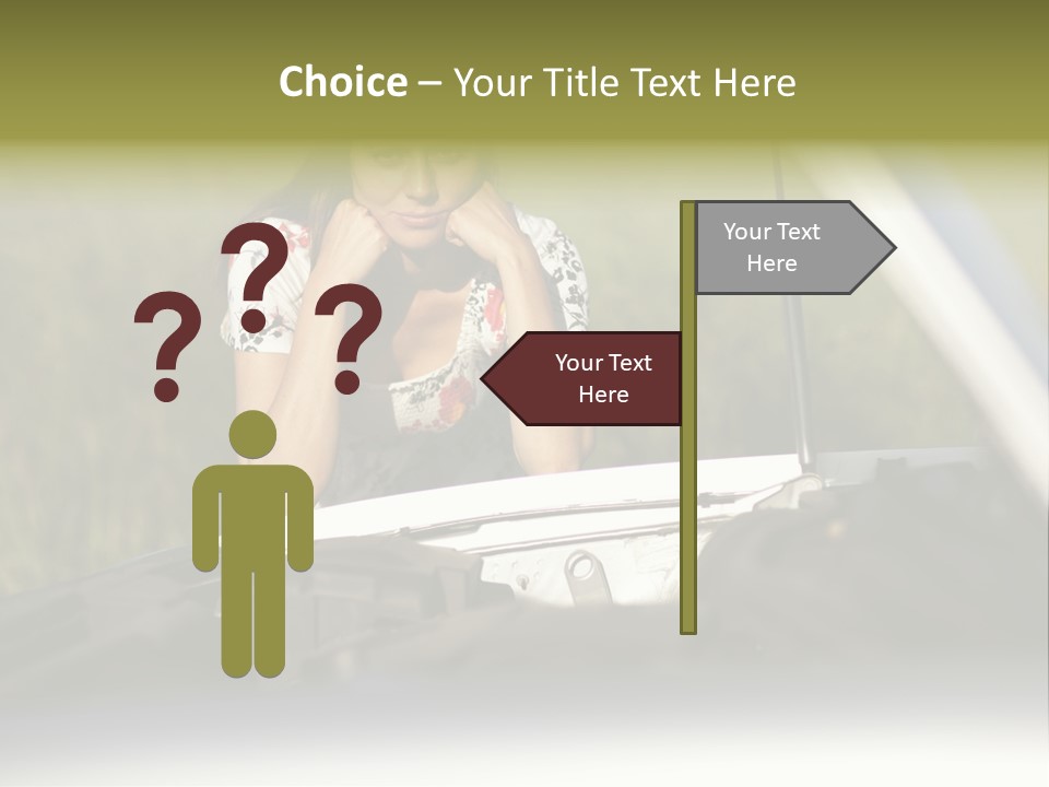 Open Person Car PowerPoint Template