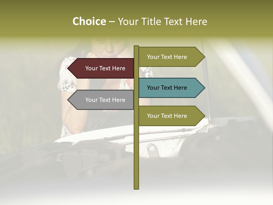 Open Person Car PowerPoint Template