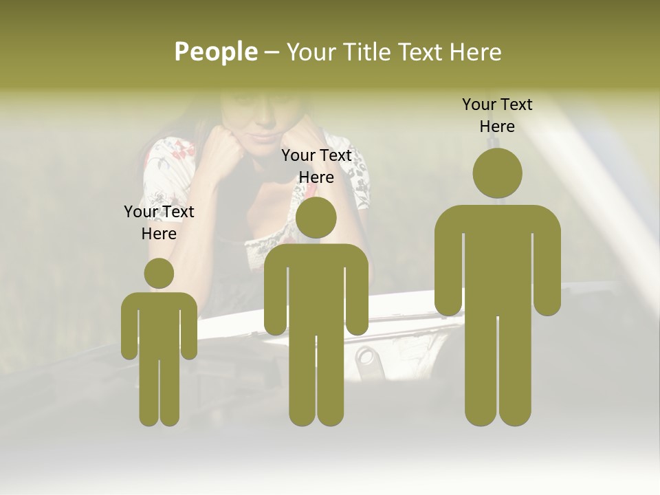 Open Person Car PowerPoint Template