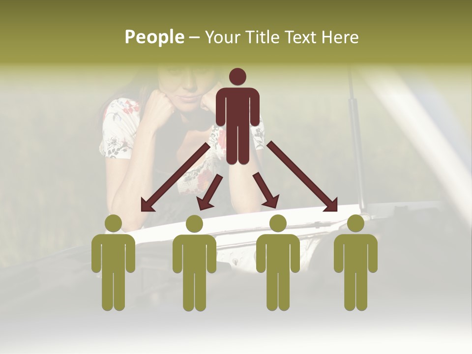 Open Person Car PowerPoint Template