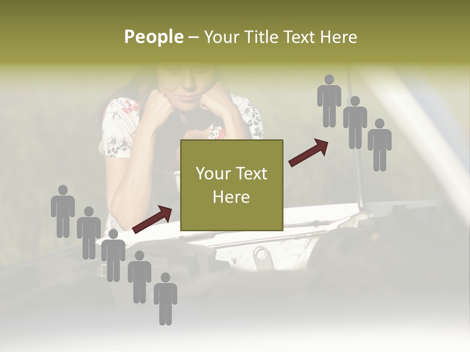 Open Person Car PowerPoint Template