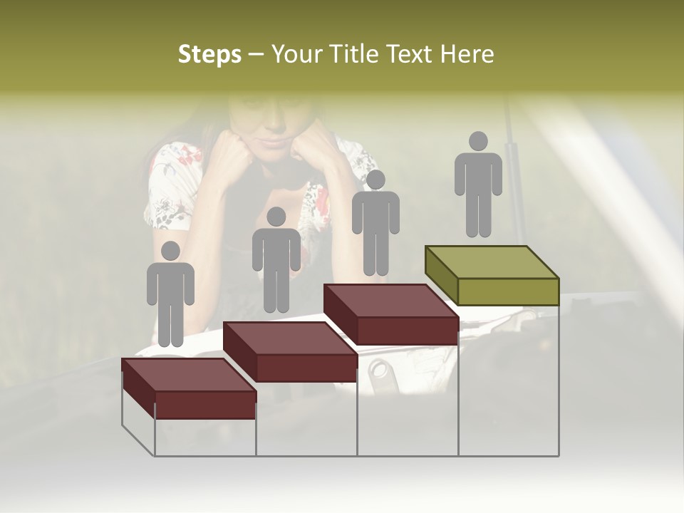 Open Person Car PowerPoint Template