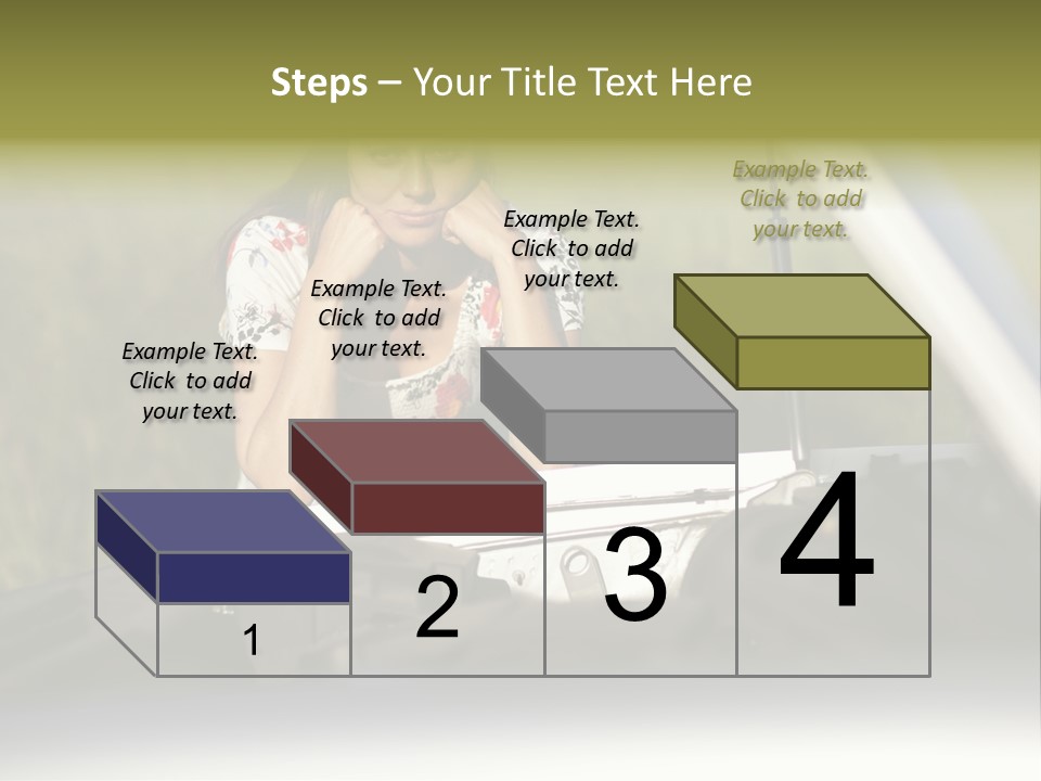 Open Person Car PowerPoint Template