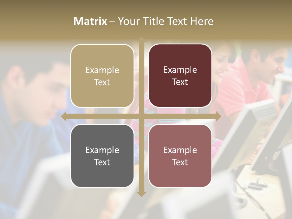 Young Students Females PowerPoint Template