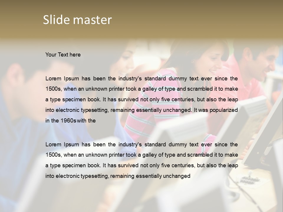 Young Students Females PowerPoint Template