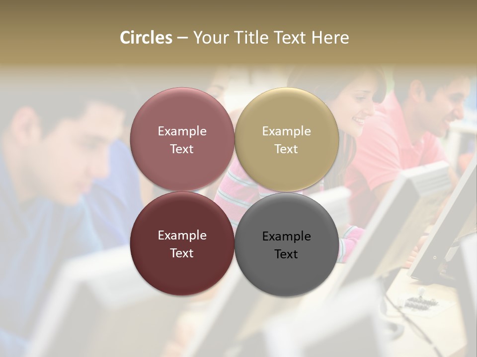 Young Students Females PowerPoint Template