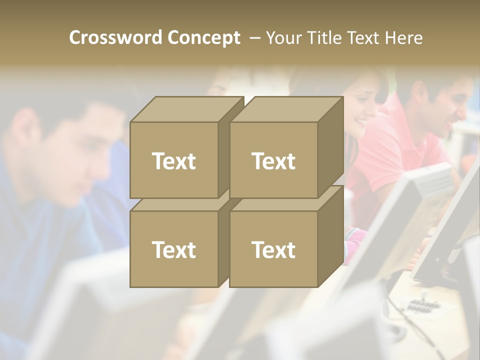 Young Students Females PowerPoint Template