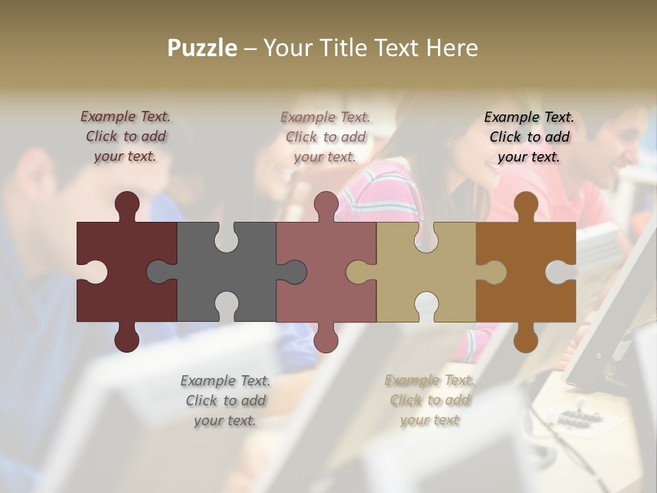 Young Students Females PowerPoint Template