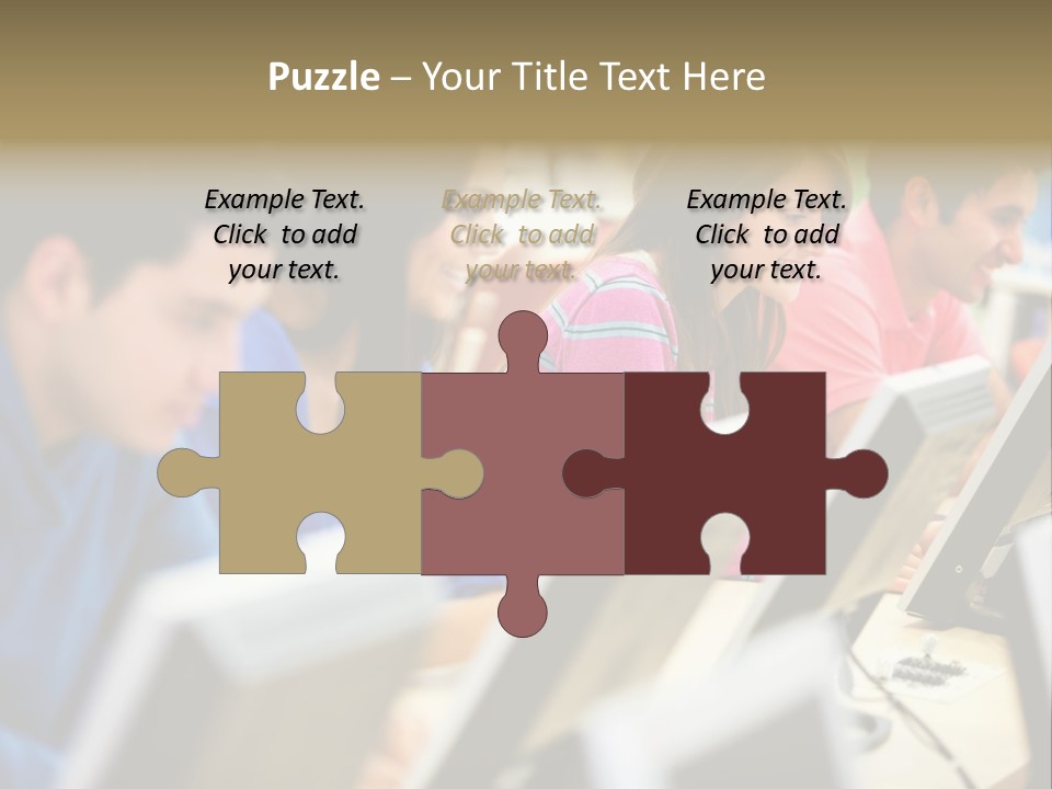 Young Students Females PowerPoint Template