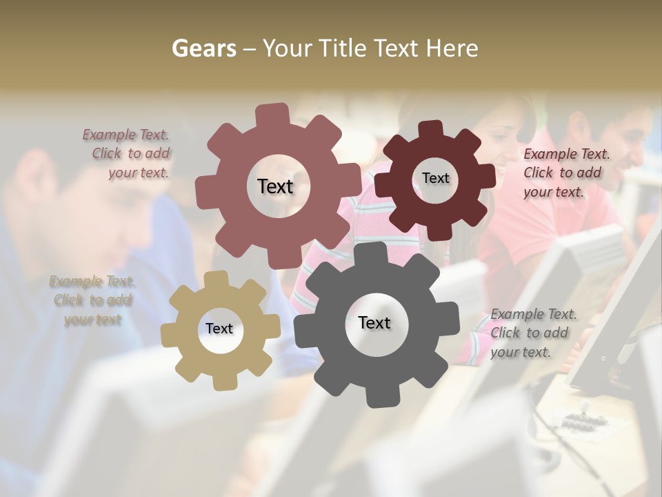 Young Students Females PowerPoint Template