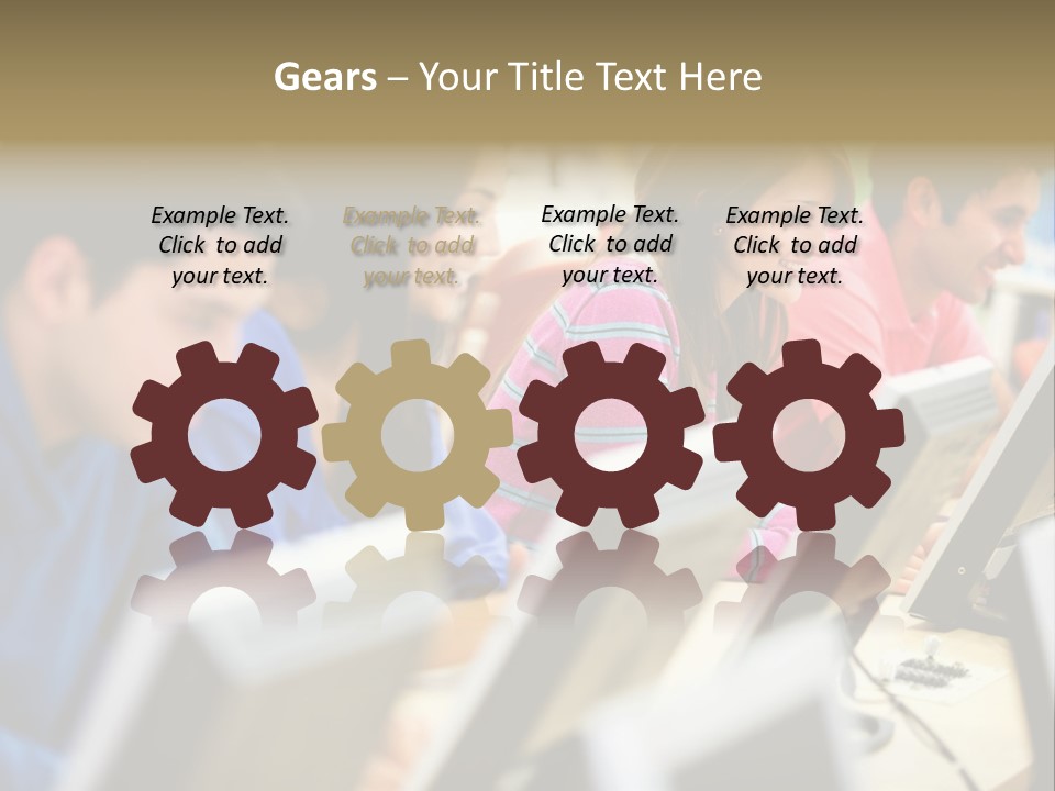 Young Students Females PowerPoint Template