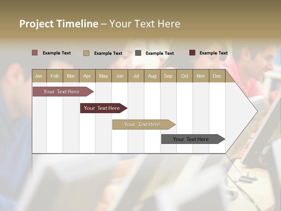 Young Students Females PowerPoint Template
