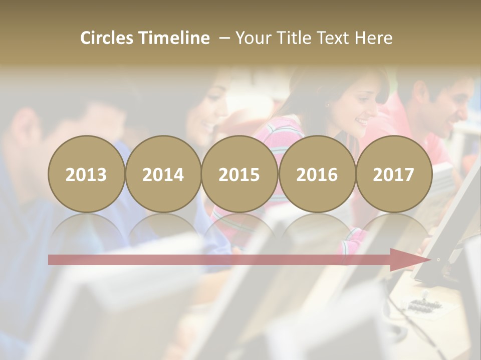 Young Students Females PowerPoint Template