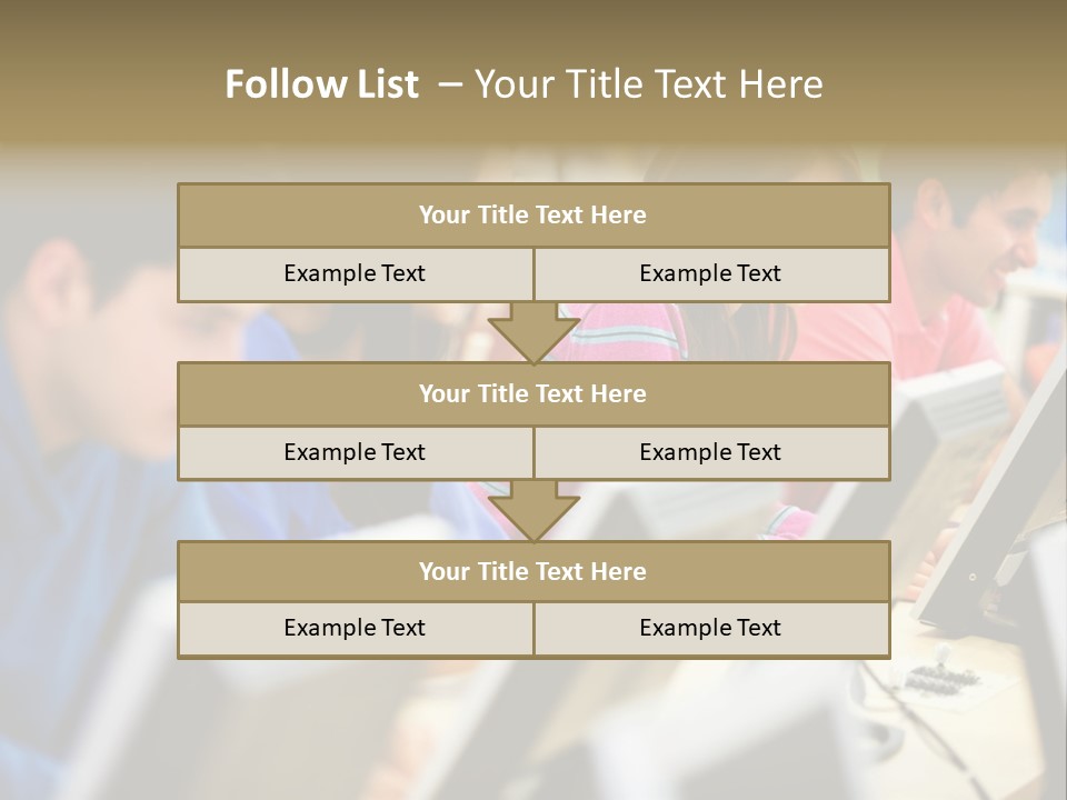 Young Students Females PowerPoint Template