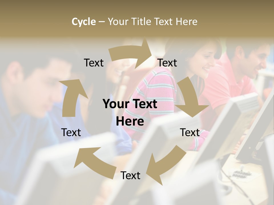 Young Students Females PowerPoint Template