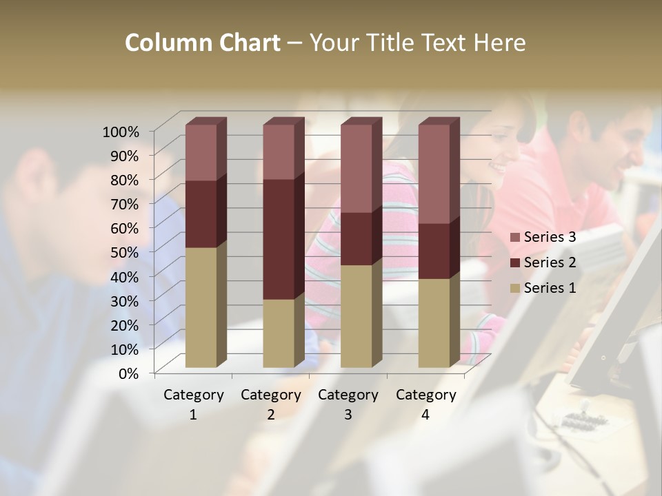 Young Students Females PowerPoint Template
