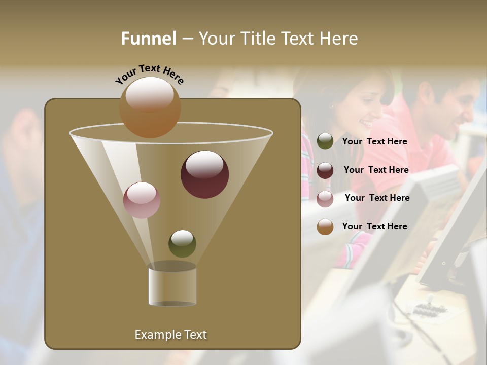 Young Students Females PowerPoint Template