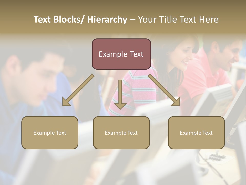 Young Students Females PowerPoint Template