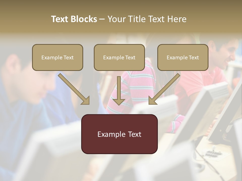 Young Students Females PowerPoint Template