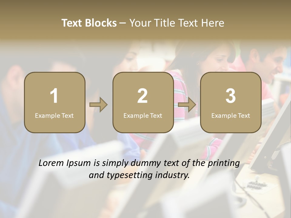 Young Students Females PowerPoint Template