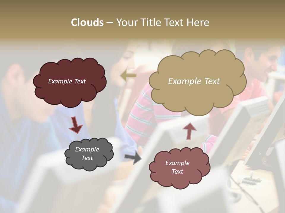 Young Students Females PowerPoint Template