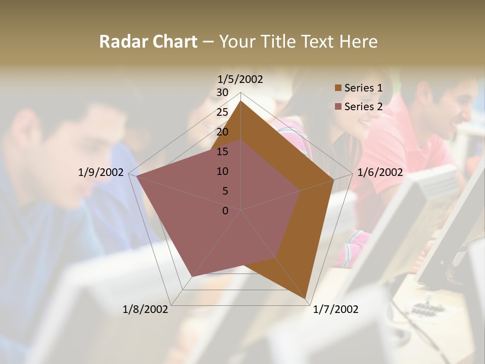 Young Students Females PowerPoint Template