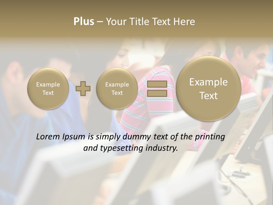 Young Students Females PowerPoint Template